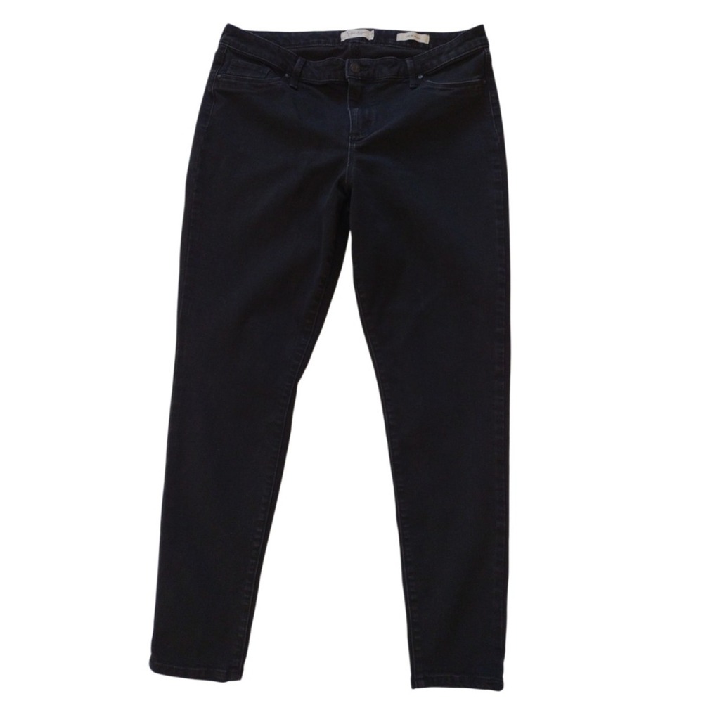 Jessica‎ Simpson Jeans Women's 16/33 Black Denim Kiss Me Skinny Mid Rise Stretch